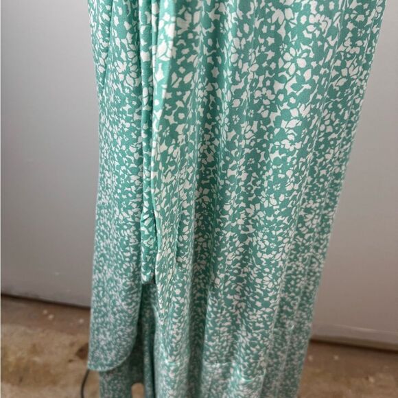 Lands' End Women’s Large Vneck Wrap Midi length Patterned Dress cotton - Picture 6 of 14